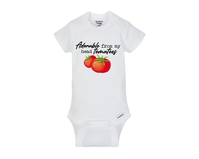 Adorable from my head tomatoes Onesie® bodysuit and Toddler shirts size 0-24 Month and 2T-5T - image1